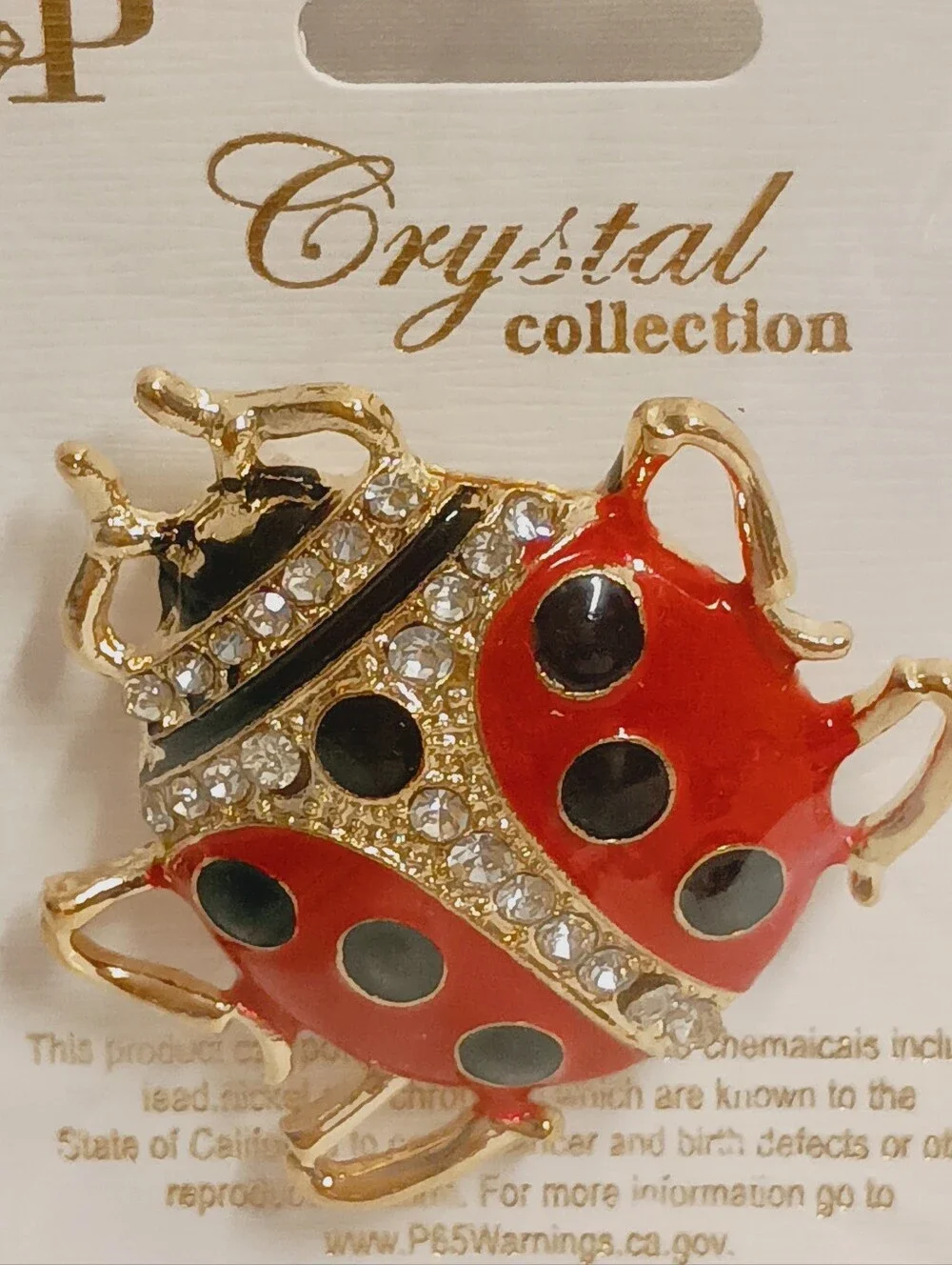 Women's Fashion Pin Jewelry Brooch Ladybug Gold
